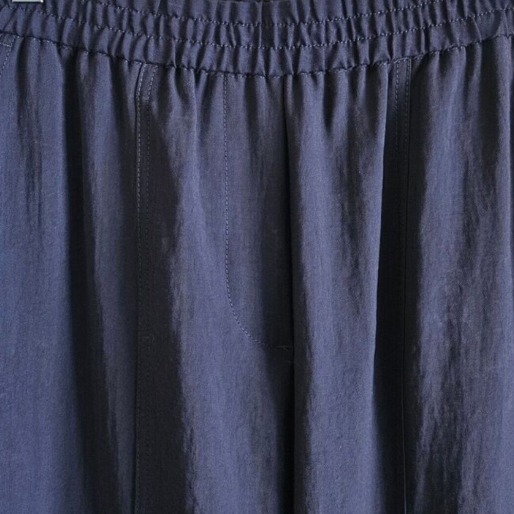 Zara Cropped Navy Pants - Picture 5 of 11
